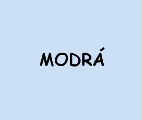 modrá